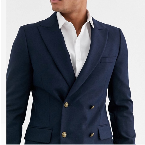 Double breast blazer navy blue 38” chest regular - Picture 1 of 2